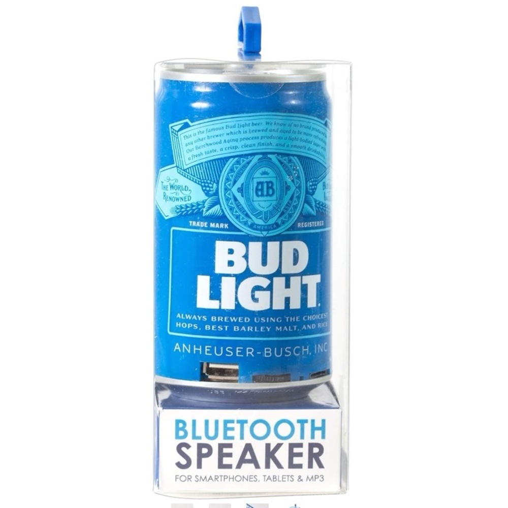 Bud Light Bluetooth beer Speaker Portable Wireless Audio Stereo Music Player NWT